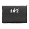 peace love rock funny Accessory Pouches