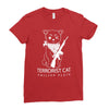 terrorist cat Ladies Fitted T-Shirt