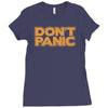 don't panic Ladies Fitted T-Shirt