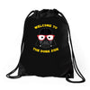 wellcome to the dork side Drawstring Bags