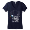 Family Trip To Moon Women's V-Neck T-Shirt