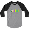 softball neon rhinestud 3/4 Sleeve Shirt