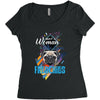 who loves frenchies Women's Triblend Scoop T-shirt