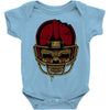 american football skull Baby Onesie