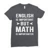 English Is Important But Math Is Importanter Ladies Fitted T-Shirt