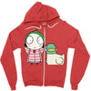Sarah and Duck Zipper Hoodie