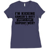 I Am Kicking Cancers Butt Whats Your Superpower? Ladies Fitted T-Shirt