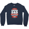 proud dad son Crewneck Sweatshirt