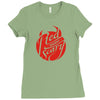 red means scary Ladies Fitted T-Shirt