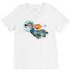 astronaut dog V-Neck Tee