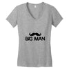 big man little man Women's V-Neck T-Shirt