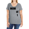 mom of 1 Ladies Curvy T-Shirt