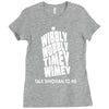 wibbly wobbly timey wimey talk whovian to me Ladies Fitted T-Shirt
