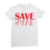 save red Ladies Fitted T-Shirt