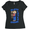 sloth loves chunk Women's Triblend Scoop T-shirt