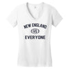 NEW ENGLAND VS EVERYBODY Women's V-Neck T-Shirt
