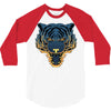 tiger fire 3/4 Sleeve Shirt