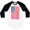 t-rex vintage american flag 3/4 Sleeve Shirt