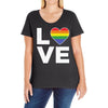 lgbt love Ladies Curvy T-Shirt