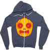 frightened jack o lantern Zipper Hoodie