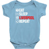 eat sleep liverpool Baby Onesie