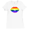 lips  rainbow lgbt gay culture Ladies Fitted T-Shirt