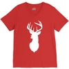 deer skull christmas V-Neck Tee