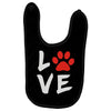 love dog paw Baby Bibs