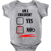am i childish Baby Bodysuit
