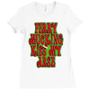 funny ferry mucking christmas, ideal gift or christmas present. Ladies Fitted T-Shirt