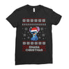 ohana christmas stitch Ladies Fitted T-Shirt