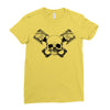 skull pisto Ladies Fitted T-Shirt
