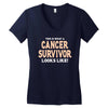This Is What a Cancer Survivor Looks Like Women's V-Neck T-Shirt