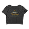 snow merry christmas Crop Top