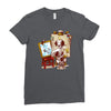 triple beagle portrait Ladies Fitted T-Shirt