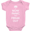 now panic and freak out Baby Onesie