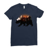 Bear Adventure With Rose Ladies Fitted T-Shirt
