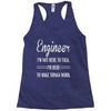 i'm not here to talk Racerback Tank