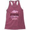 cool grandma saurus Racerback Tank