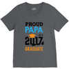 Class of 2017 Proud Papa Graduation V-Neck Tee