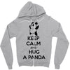 keep calm and hug a panda Zipper Hoodie