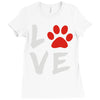 love dog paw Ladies Fitted T-Shirt