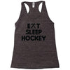 eat sleeo hockey Racerback Tank