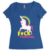 gay pride f#ck younicorn funny rude unicorn Women's Triblend Scoop T-shirt