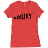 evolution of a fisherman angler mens fishing t shirt Ladies Fitted T-Shirt