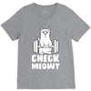 gym cat workout V-Neck Tee