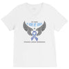 my hero is now my angel stomach cancer awareness V-Neck Tee