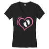 Baby Girl with Heart Any Name Customized Women's V-Neck T-Shirt