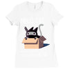 ninja cat Ladies Fitted T-Shirt
