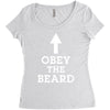 obey the beard funny Women's Triblend Scoop T-shirt